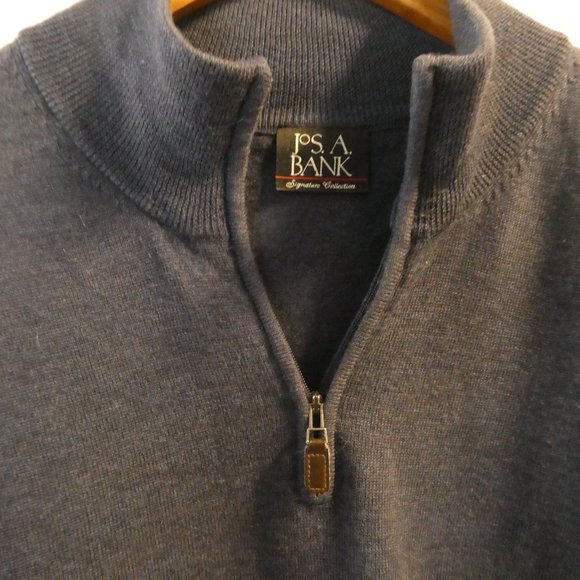 Jos A Bank Wool Quarter Zip Sweater XL - Picture 3 of 6